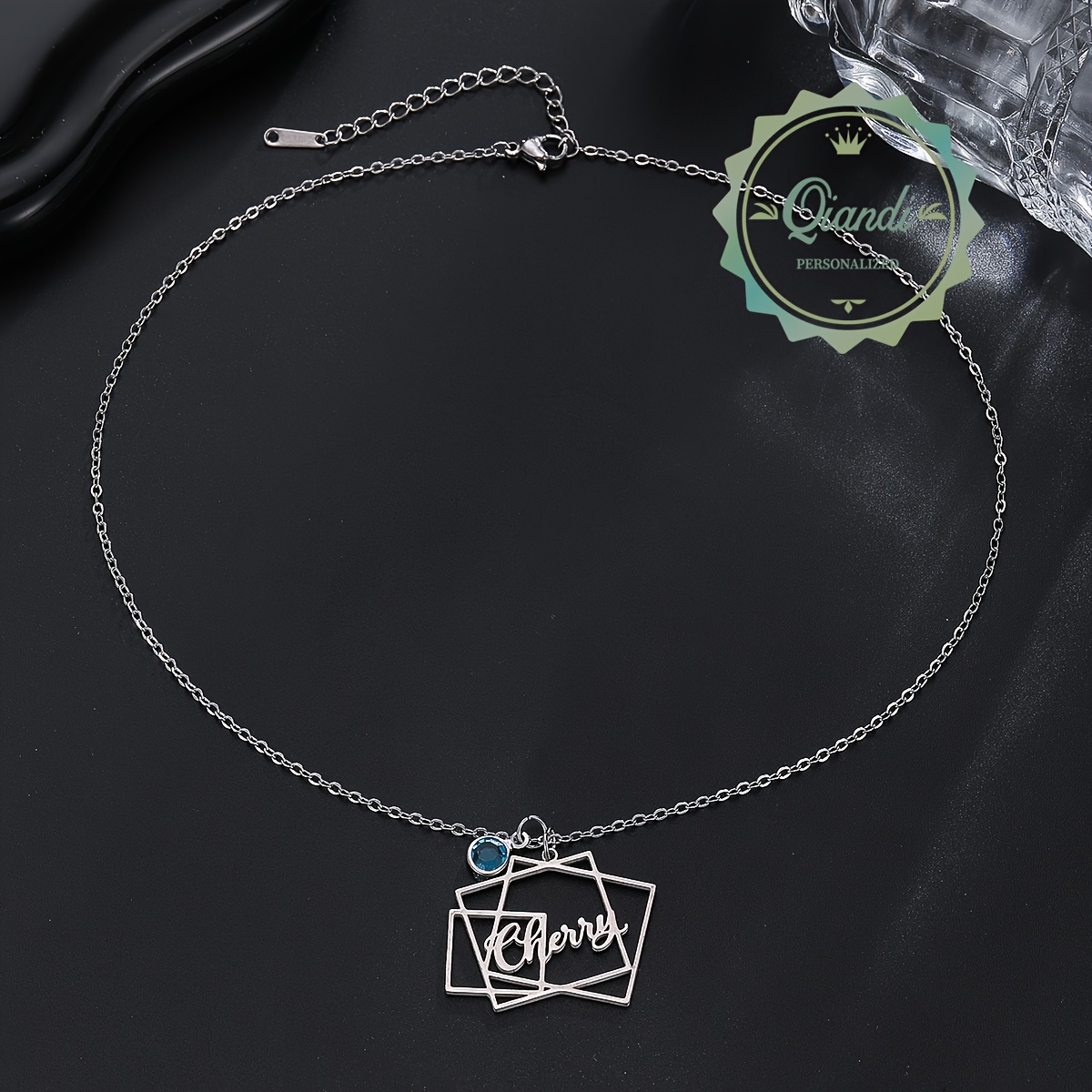 Personalized Layered Geometric Stainless Steel Necklace